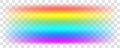 Realistic Spectrum Colour Rainbow on Transparent Background Royalty Free Stock Photo