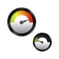 Realistic speedometer design vector isolated