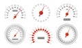 Realistic speedometers pack isolated Royalty Free Stock Photo