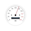 Realistic speedometer. Sport car odometer with motor miles measuring scale. Racing speed counter. Engine power concept Royalty Free Stock Photo