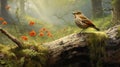 Realistic Speedpainting: A Small Bird In A Scottish Landscape