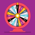 Realistic spinning fortune wheel Royalty Free Stock Photo