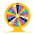 Realistic spinning fortune wheel Royalty Free Stock Photo