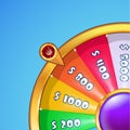 Realistic spinning wheel of fortune .