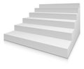 Realistic stairs mockup. Blank white steps staircase