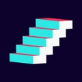 Realistic stairs motivation for fast promotion vector