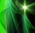 Realistic star burst with flare green background Royalty Free Stock Photo