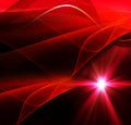 Realistic star burst with flare red background Royalty Free Stock Photo