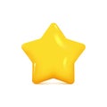 Realistic star yellow golden color. Vector