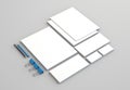 Realistic Stationery Mockups Set. Letterhead, name card, envelop