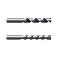 Realistic steel Drill Bits. Vector illustration on white background