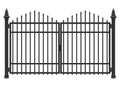 Realistic steel gate isolated on white background