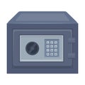 Realistic Steel safe.Safe under combination lock. Metal box is hard to open.Detective single icon in cartoon style rater