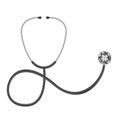 Realistic stethoscope isolated on white background, vector