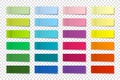 Realistic sticky notes collection. Post note stickers. Colorful sticky paper sheets. Vector illustration. Royalty Free Stock Photo