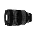 Realistic structure photocamera lens for schools and master classes for the study of cameraman, photography, video.