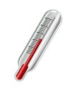 Realistic stylized cartoon thermometer