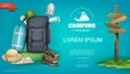 Realistic Summer Camping Template