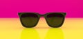 Realistic Sun Glasses On Colorful Background Royalty Free Stock Photo
