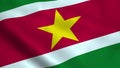 Realistic Suriname flag