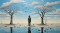 Realistic Surreal Conservationist Painting In Ultra Hd By Magritte Royalty Free Stock Photo