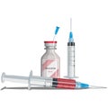Realistic Syringe and Medications