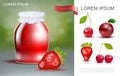 Realistic Tasty Berry Jam Template