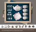 Realistic Tea Gift Set Concept