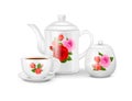 Realistic Tea Set Royalty Free Stock Photo