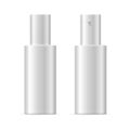 Realistic Template Blank White Cosmetic Bottle Isolated. Vector