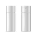 Realistic Template Blank White Shampoo Cosmetic Bottle Isolated. Vector