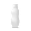 Realistic Template Blank White Yoghurt Bottle Pack. Vector