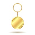 Golden keychain circle shape