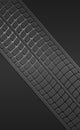 Realistic texture of silhouette car tread on gray background - Vector Royalty Free Stock Photo