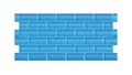 Realistic Textured Blue Brick Wall Pattern Background Design, vector design Generative AI Royalty Free Stock Photo