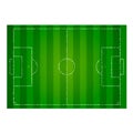 Realistic textured grass football field. Soccer pitch. Empty soccer field top view. Vector