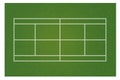 A realistic textured green grass tennis court