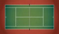 Realistic Textured Tennis Court Illustration Royalty Free Stock Photo