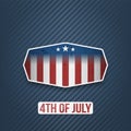 Realistic 4th of July Independence Day Banner