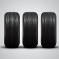 Realistic tires, vector illustration