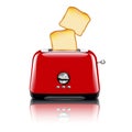 Realistic Toaster Bread Composition Royalty Free Stock Photo