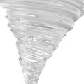 Realistic tornado swirl isolated on white background, 3D rendering