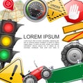 Realistic Traffic Elements Template