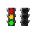 Realistic traffic light. Traffic Laws. Vector illustration isolated on white background