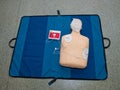 Realistic training simulator dummy mannequin doll for medical procedure.