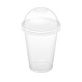 Realistic Transparent Disposable Plastic Cup