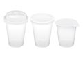 Realistic Transparent Disposable Plastic Cup