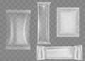 Realistic Transparent Empty Plastic Food Packaging Template Set Royalty Free Stock Photo
