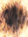 Realistic transparent fire flame banner Royalty Free Stock Photo