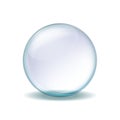 Realistic transparent glass sphere illustration Royalty Free Stock Photo
